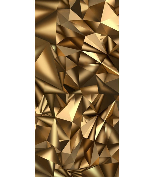 Everly Quinn Wallpaper Door Photo Golden Geometry I Wayfair